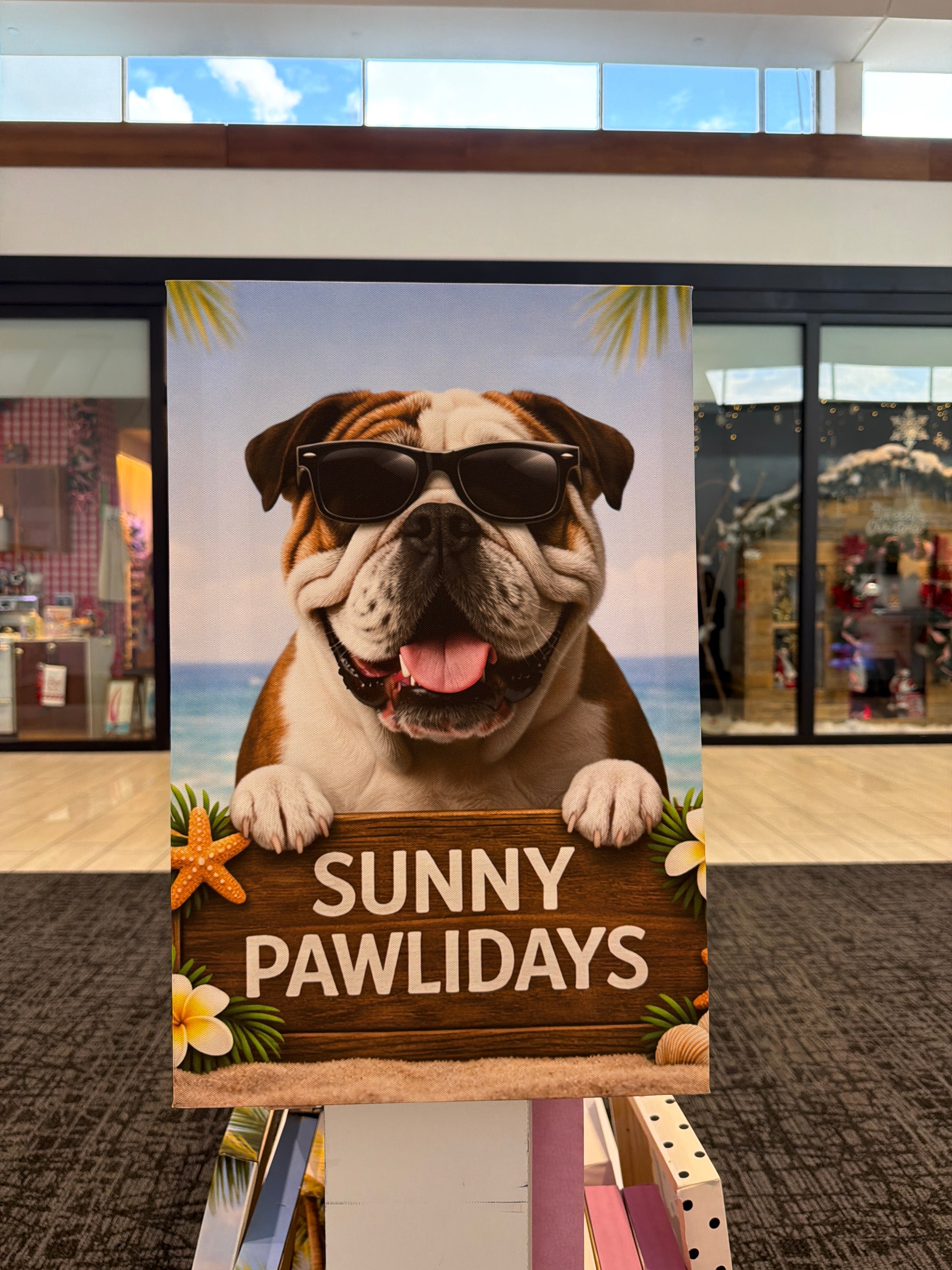 English Bulldog-Summer Canvas