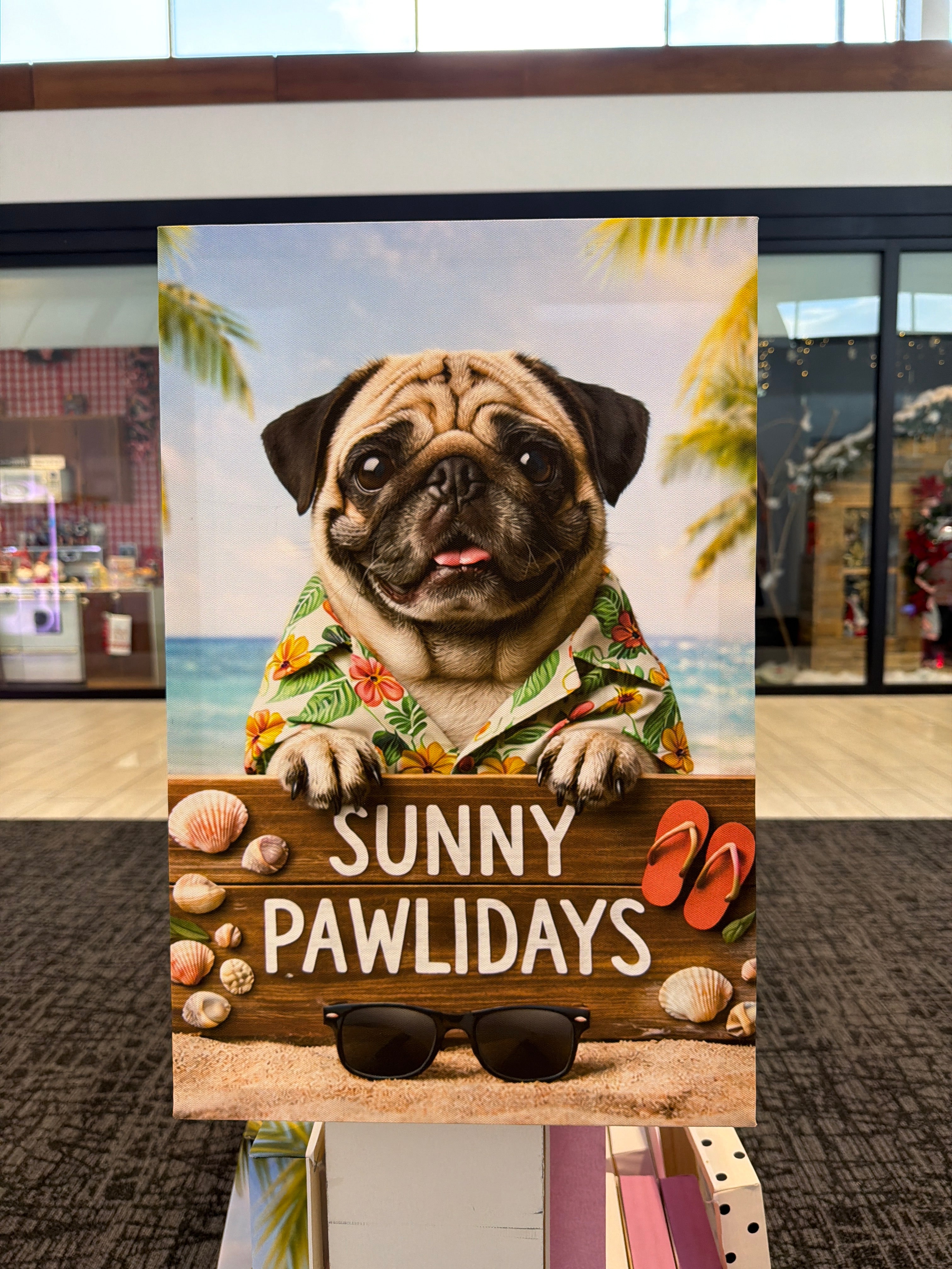 Pug-Summer Canvas